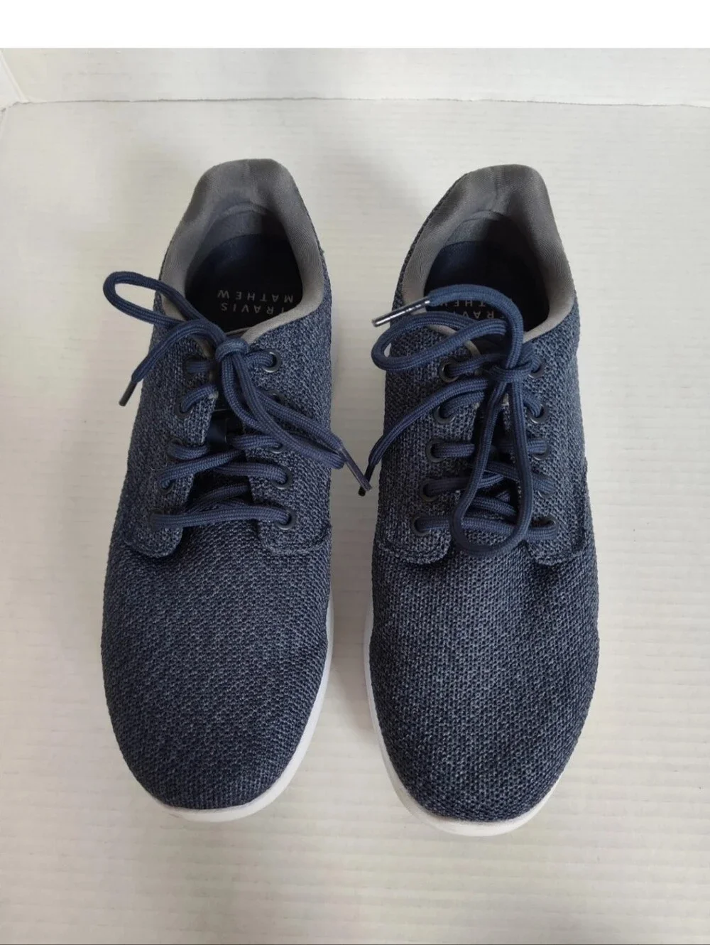 Travis Mathew The Daily II Knit Shoe Mens Size 9.5 Blue #1MAA221 Lace up Sneaker